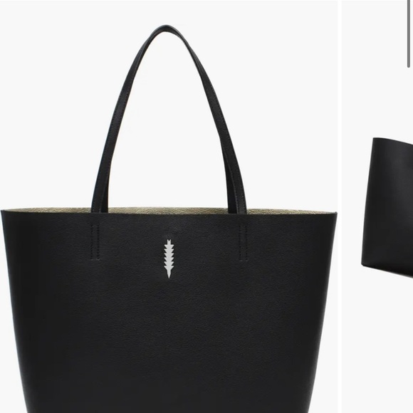 Thacker Katie Black Leather Tote Bag - Picture 3 of 3